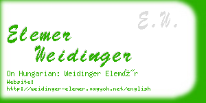 elemer weidinger business card